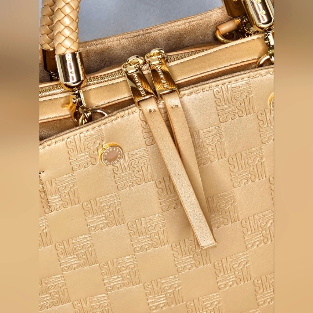*NEW* Steve Madden Monogrammed Leather Bag - Picture 5 of 10